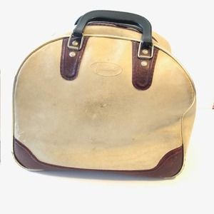 Maroon Beige Atlantic 70s Bowling Bag Vintage Rockabilly Bowling Ball Bag Purse